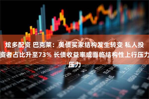 炫多配资 巴克莱：美债买家结构发生转变 私人投资者占比升至73% 长债收益率或面临结构性上行压力